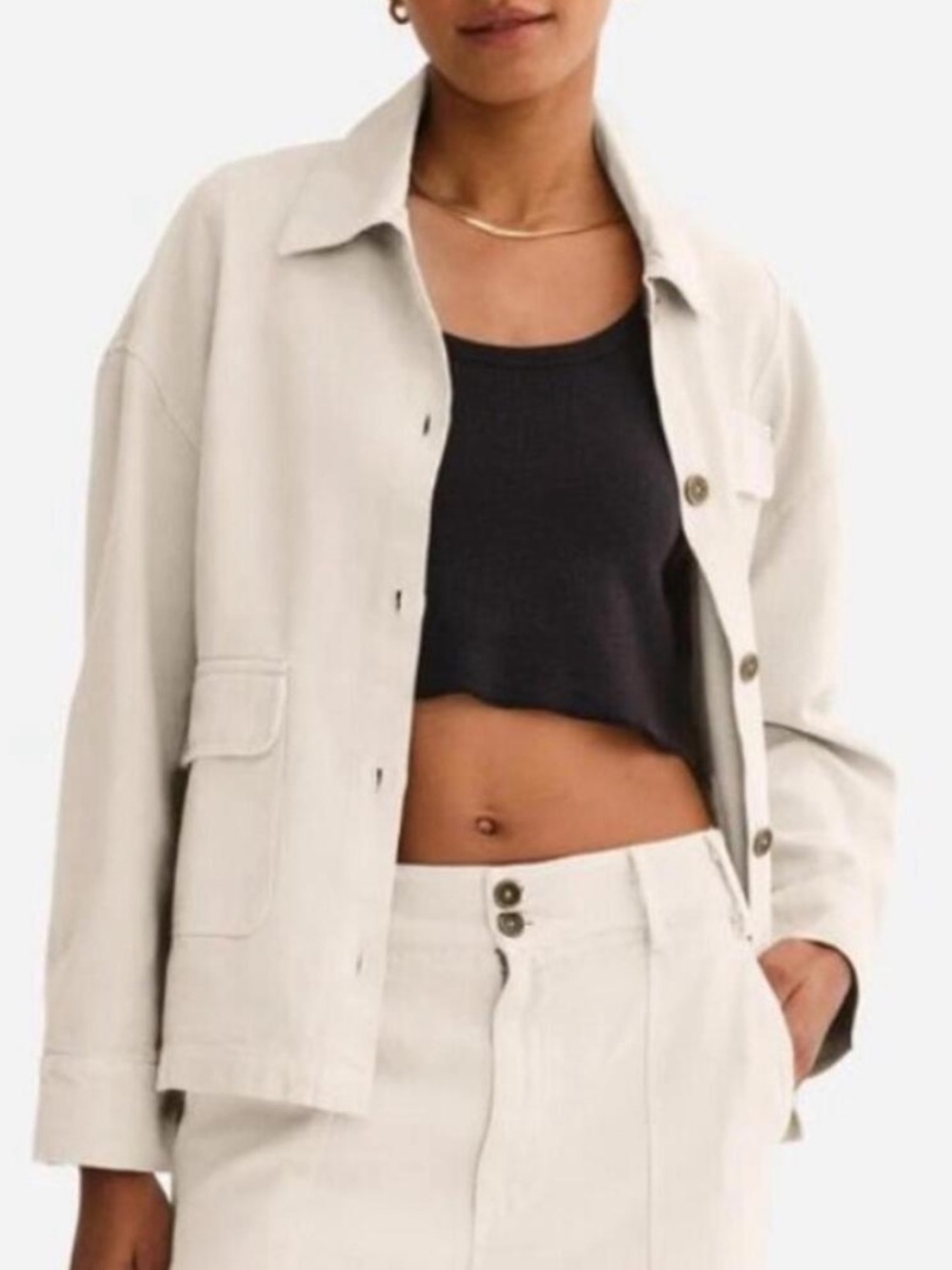 MATE the Label Cream Canvas 100% Organic Cotton Chore Jacket